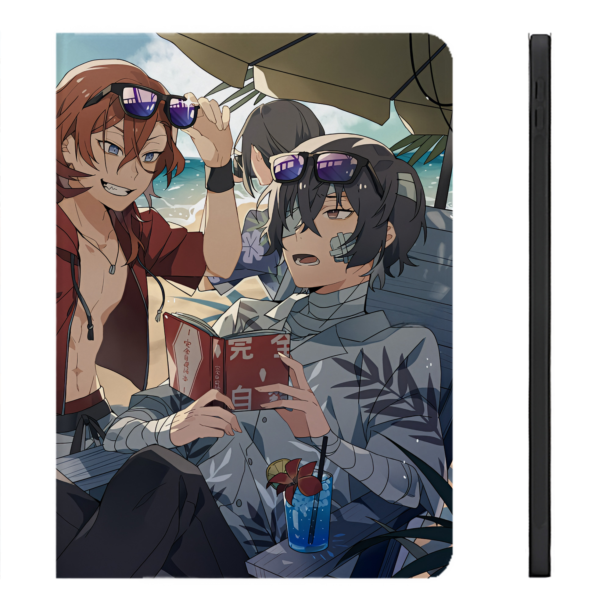 （画像用） 文豪ストレイドッグス Bungo Stray Dogs IPadケース ペンホルダー付き ブックスタイルデザイン
